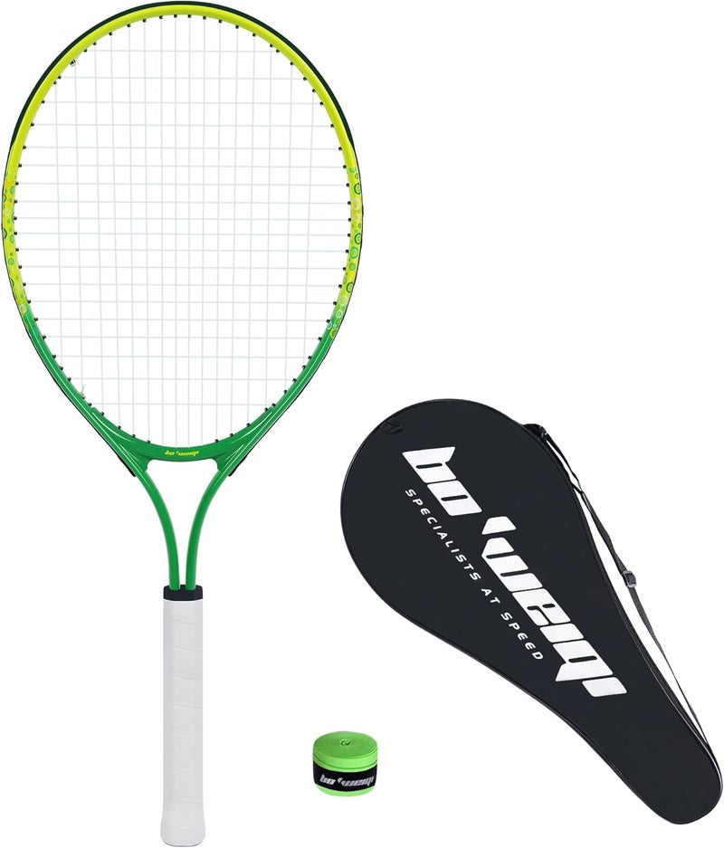 BOWEI 17"-25" Kids Tennis Racket for Aged 2-12 Lightweight Youth Tennis Racquet for Girls and Boys Outdoor/Indoor Sports with 1 Non-Slip Grip and 1 Shoulder Strap Bag Easy Carry - Image 1